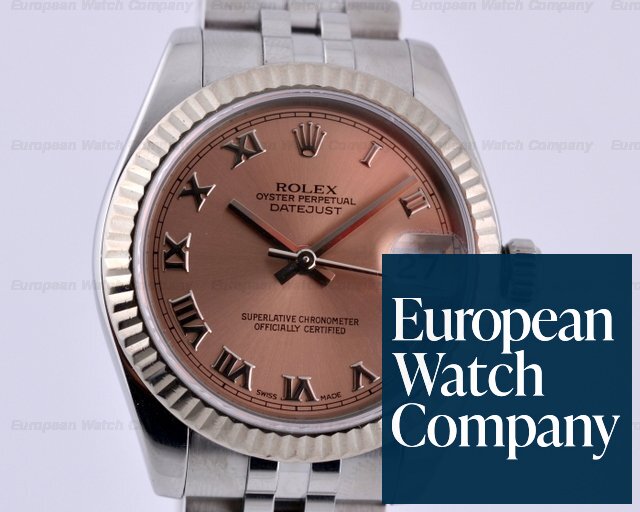 Rolex Midsize Datejust Pink / Salmon Roman Dial D Series (2006) 31MM Ref. 17827