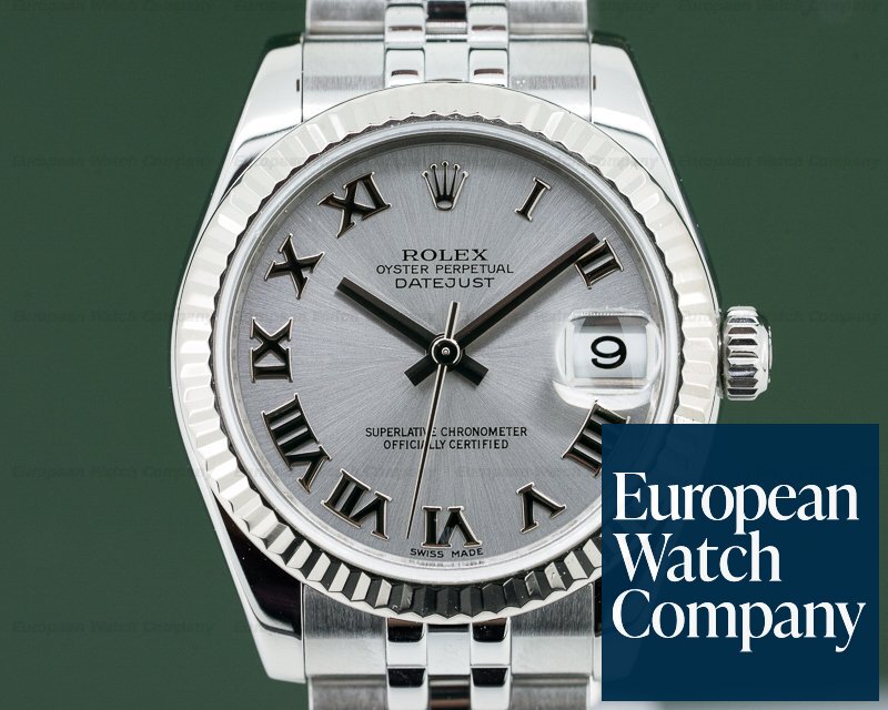 Rolex Datejust Midsize Oyster Rhodium Roman Dial / Jubilee Ref. 178274