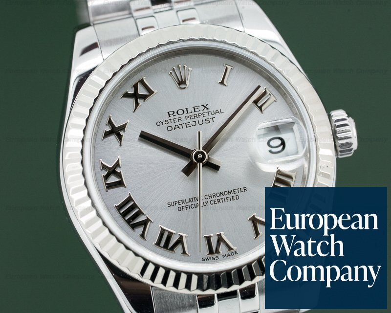 Rolex Datejust Midsize Oyster Rhodium Roman Dial / Jubilee Ref. 178274