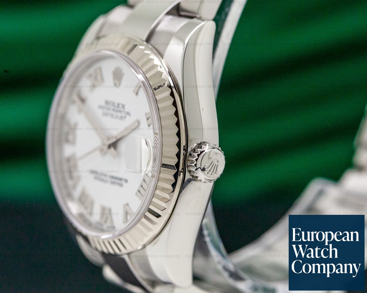 Rolex Datejust Midsize Oyster White Roman Dial 31MM Ref. 178274