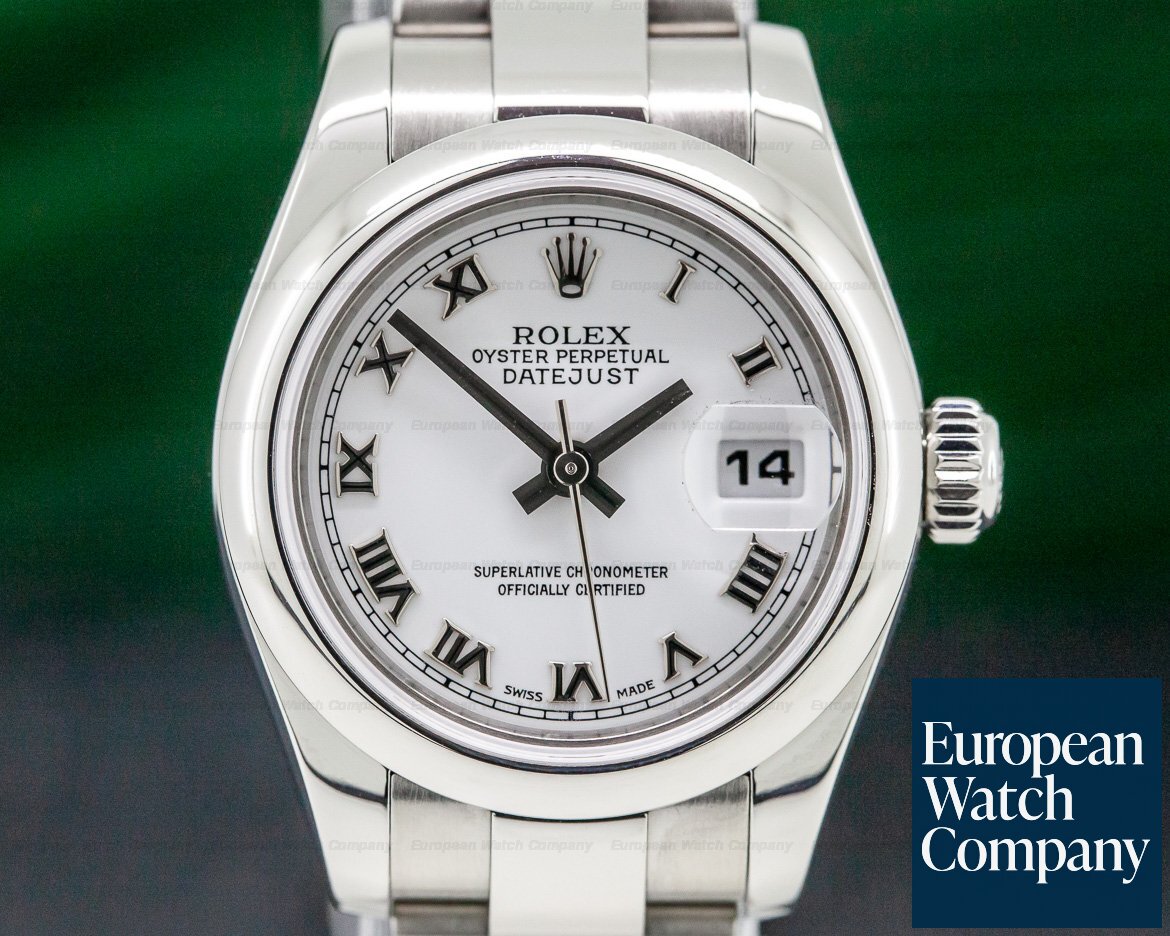 Rolex Oyster Perpetual Ladies Datejust White Roman Dial SS / SS Ref. 179160