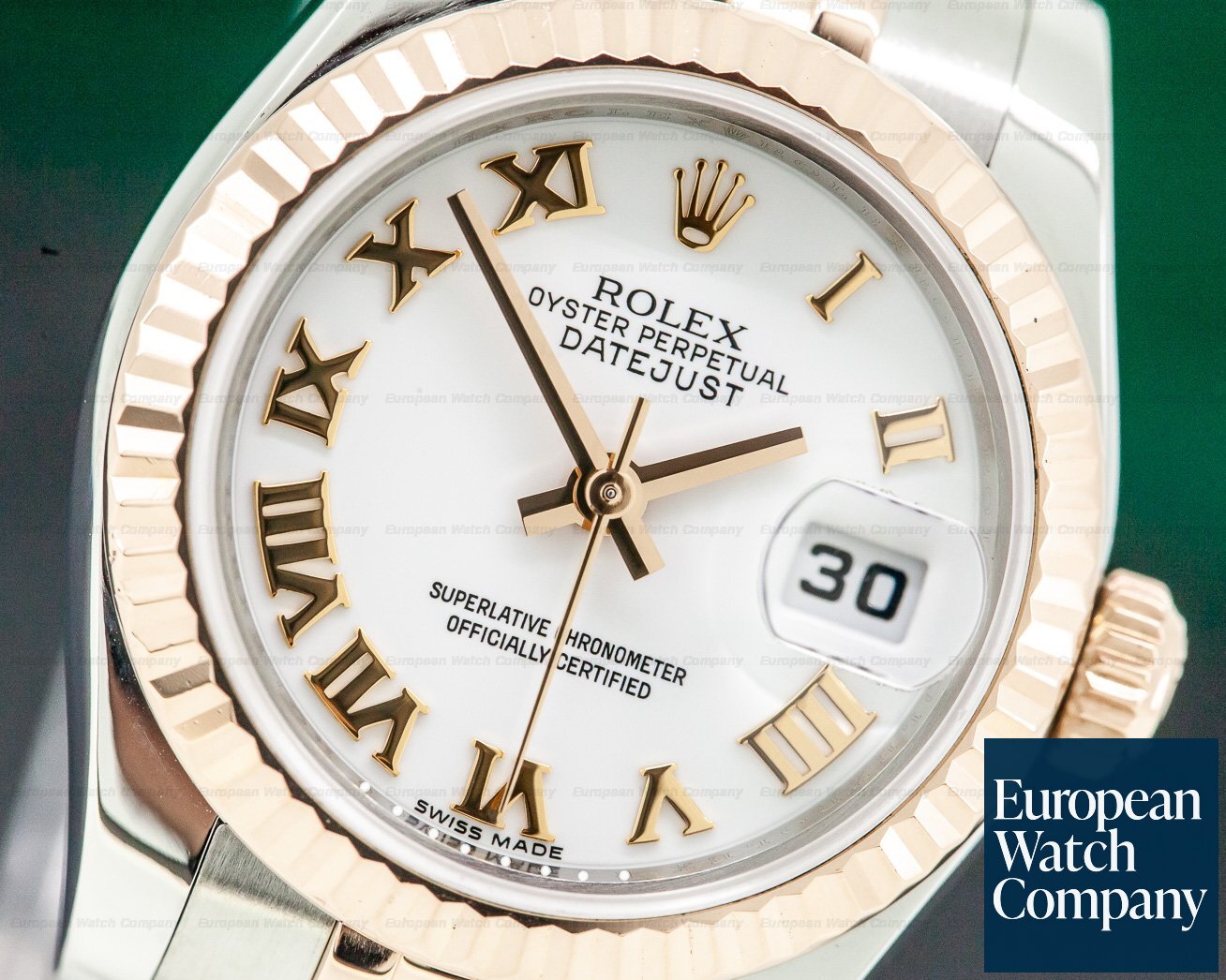 Rolex Lady Datejust 18K Rose/ SS Jubillee White Roman Dial Ref. 179171