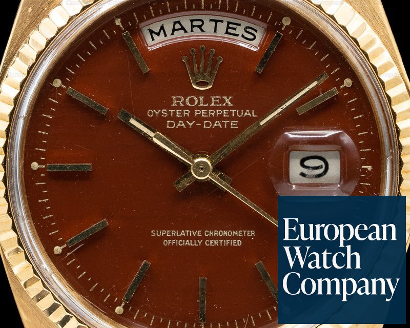 Rolex Oyster Perpetual Day Date 18K Yellow Gold / Oxblood Stella Dial Ref. 1803