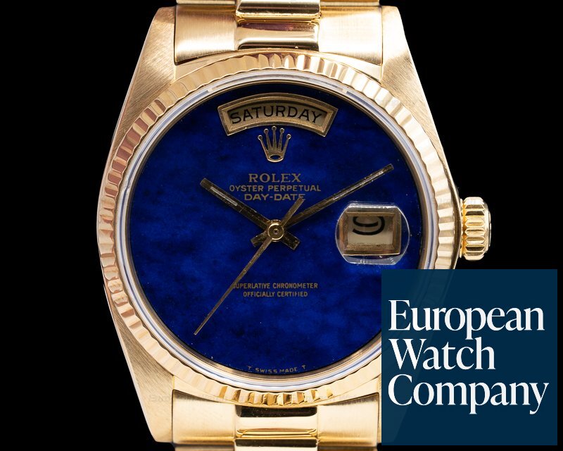Rolex Day Date BLUE LAPIS Dial Yellow Gold Ref. 18038 Lapis