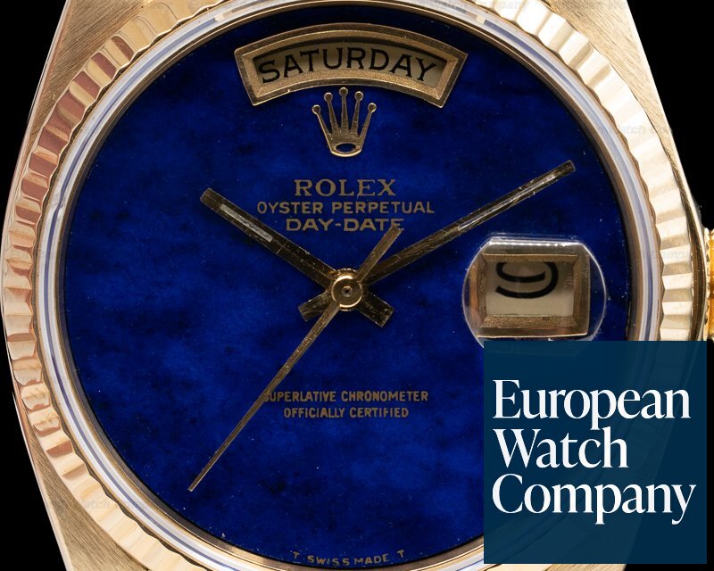 Rolex Day Date BLUE LAPIS Dial Yellow Gold Ref. 18038 Lapis