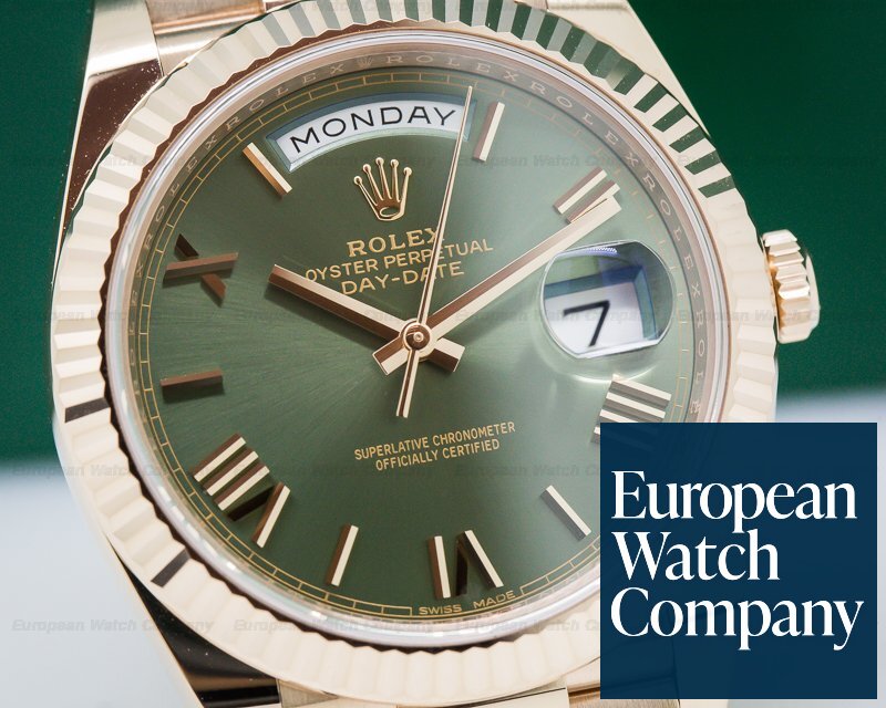 Rolex Day Date Presidential Everose Gold Green Dial 40MM Ref. 228235