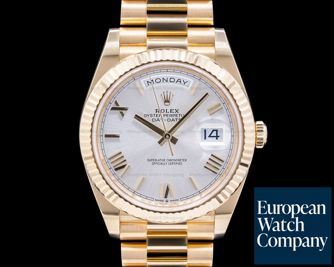 Rolex 228238 Day Date 228238 Presidential 18k Yellow Gold Silver Dial 2022