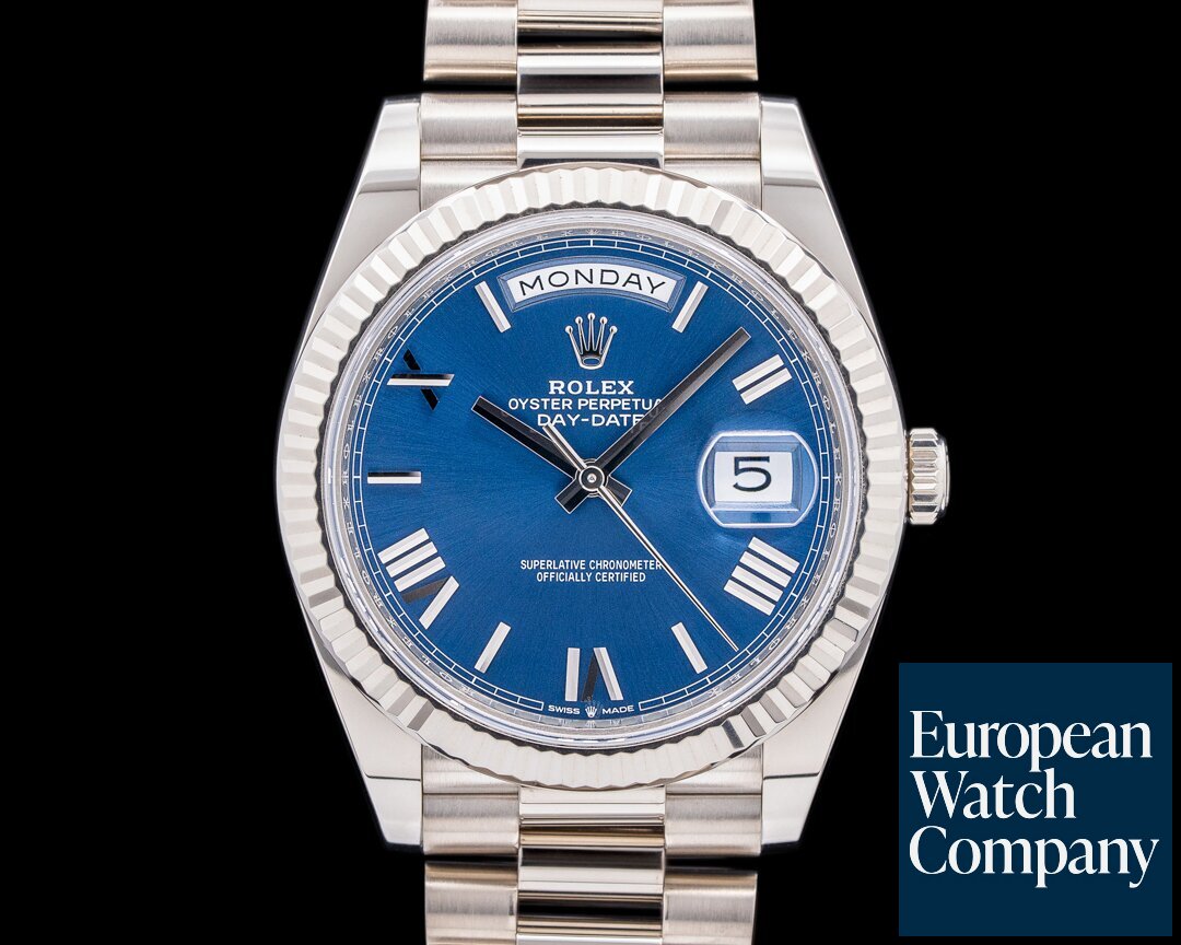 Rolex 228239 Day Date 228239 President 18K White Gold Blue Dial 40MM 2022