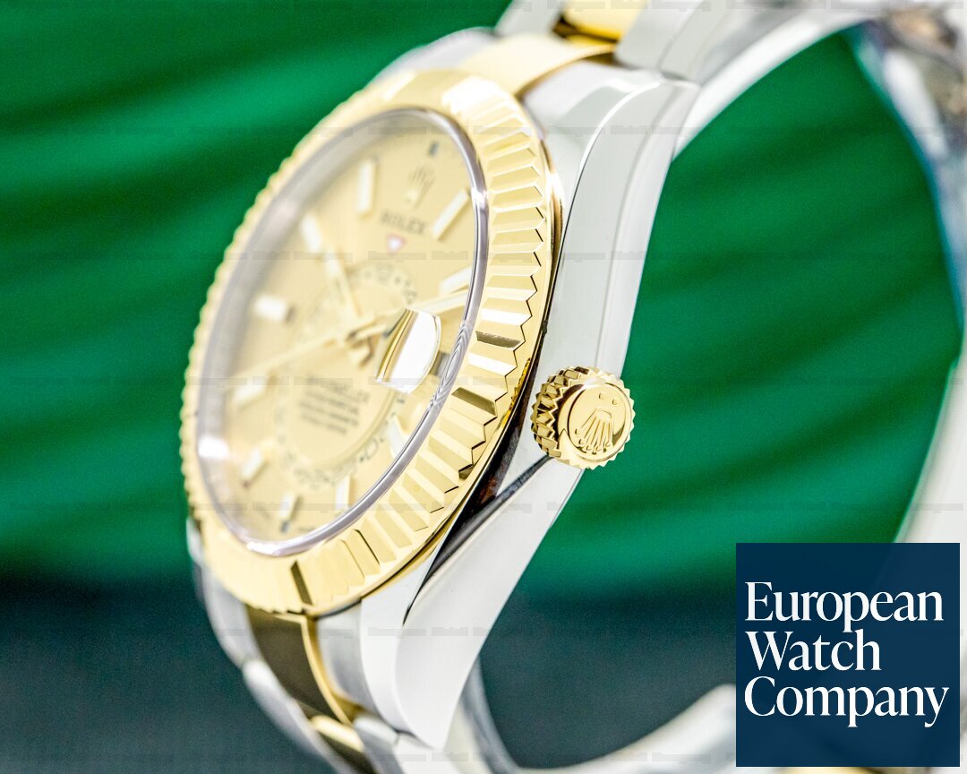 Rolex Sky Dweller 326933 Steel & Yellow Gold Champagne Dial Ref. 326933
