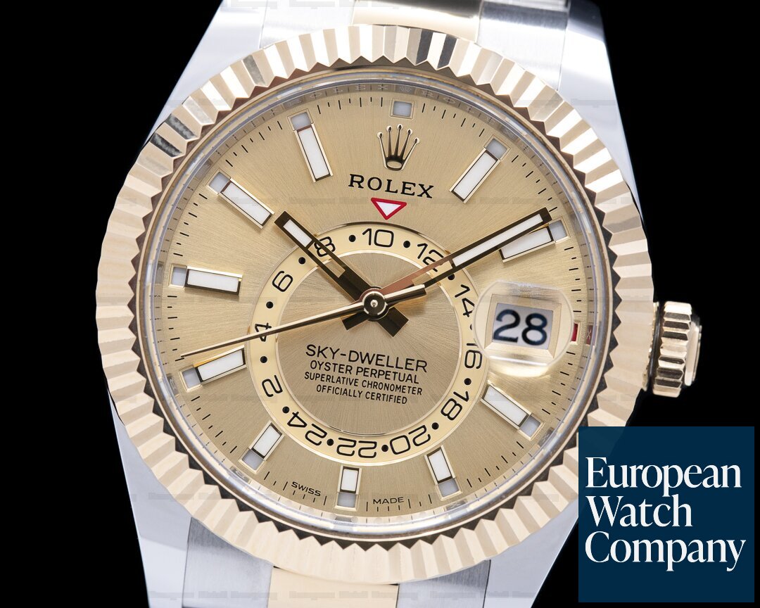 Rolex Sky Dweller 326933 Steel & Yellow Gold Champagne Dial 2022 Ref. 326933