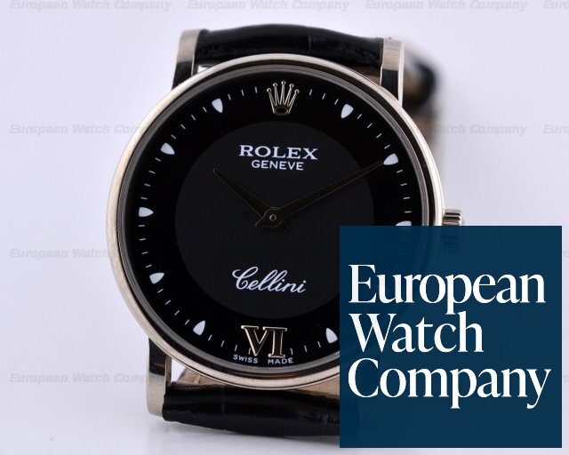 Rolex Cellini 18K WG Black Dial Ref. 5115