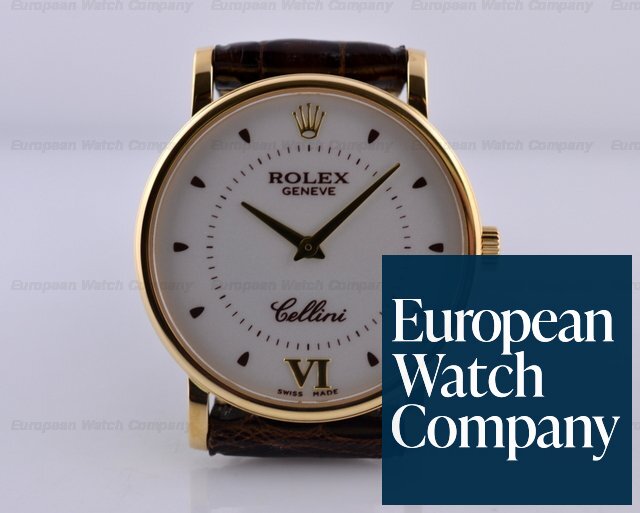 Rolex Cellini 18K Yellow Gold Manual Wind White Dial A Series (1999) 32MM Ref. 5115/8