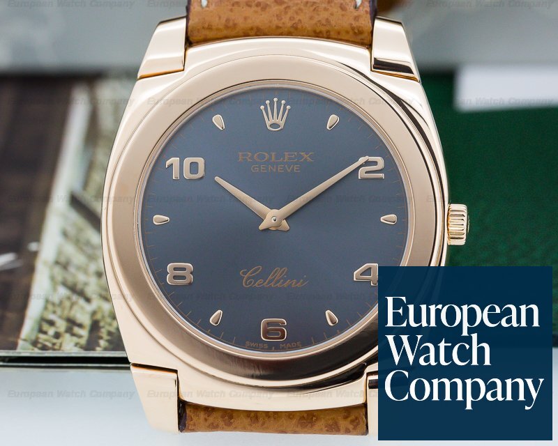 Rolex 5330/5 Cellini Cestello 18K Rose Gold / Grey Dial