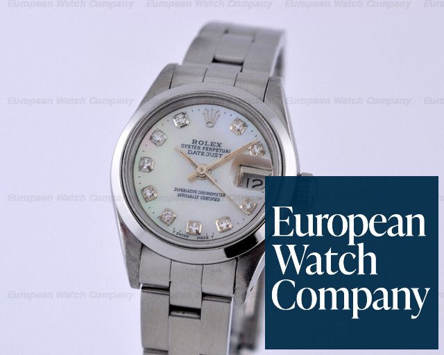 Rolex Lady Oyster Datejust SS / SS MOP Diamond Dial Ref. 69160