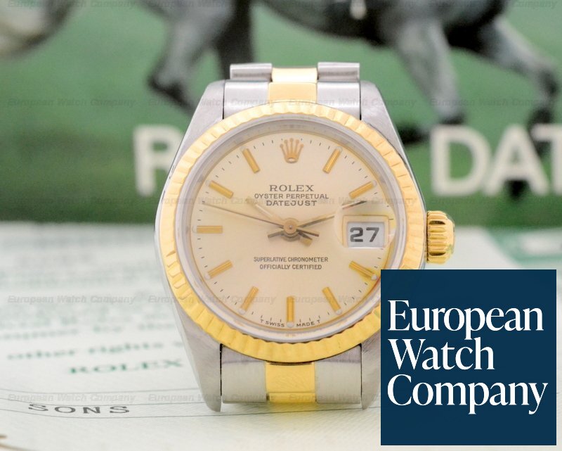 Rolex 69173 Lady Datejust Silver Dial Oyster 18K / SS 