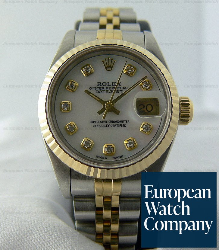 Rolex Ladys Datejust 2T MOP Dial Diamond Markers Ref. 69173