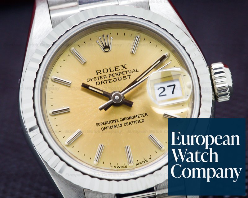 Rolex Ladies Datejust President 18K White Gold with Stick Dial Ref. 69179