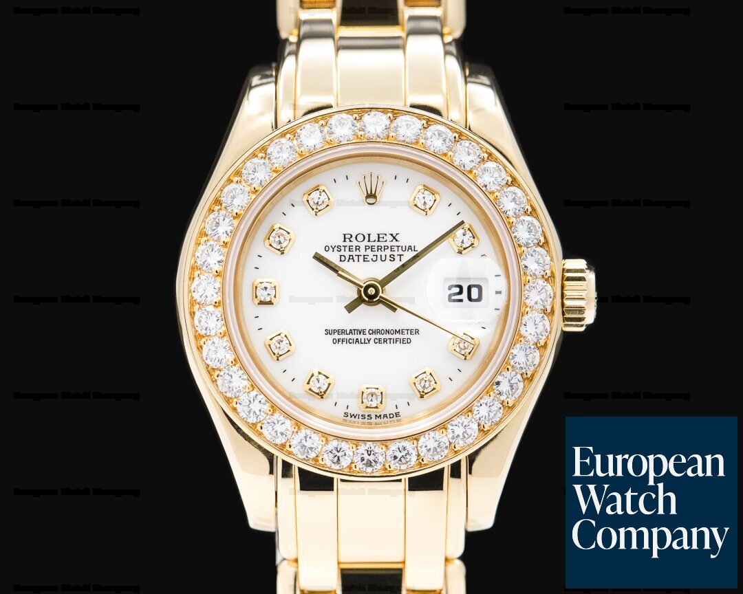 Rolex 69298 Ladies Pearlmaster 69298 18k Yellow Gold Box and Papers ...