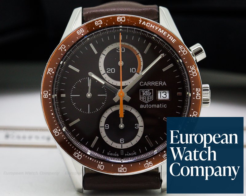 TAG Heuer Carrera Chronograph SS / SS Brown Subrust Dial Ref. CV2013