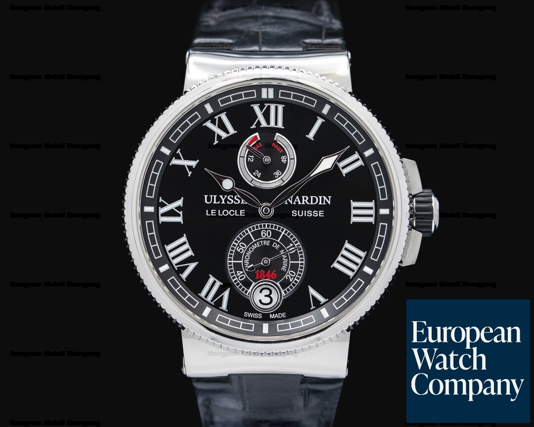 Ulysse Nardin 1183-126-3/61 Ulysse Nardin Marine Chronometer Manufacture Black Dial