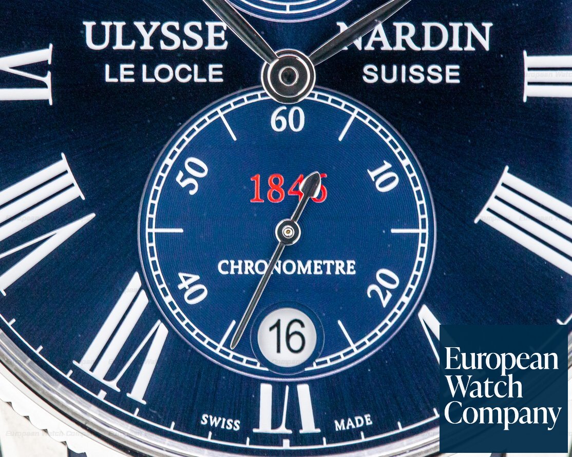 Ulysse Nardin Marine Chronometer Torpilleur Blue Dial SS Ref. 1183-310/43