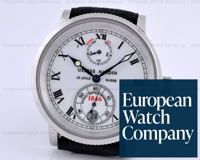 Ulysse Nardin Marine Chronometer 1846 SS White Dial 35MM Ref. 263-88-40