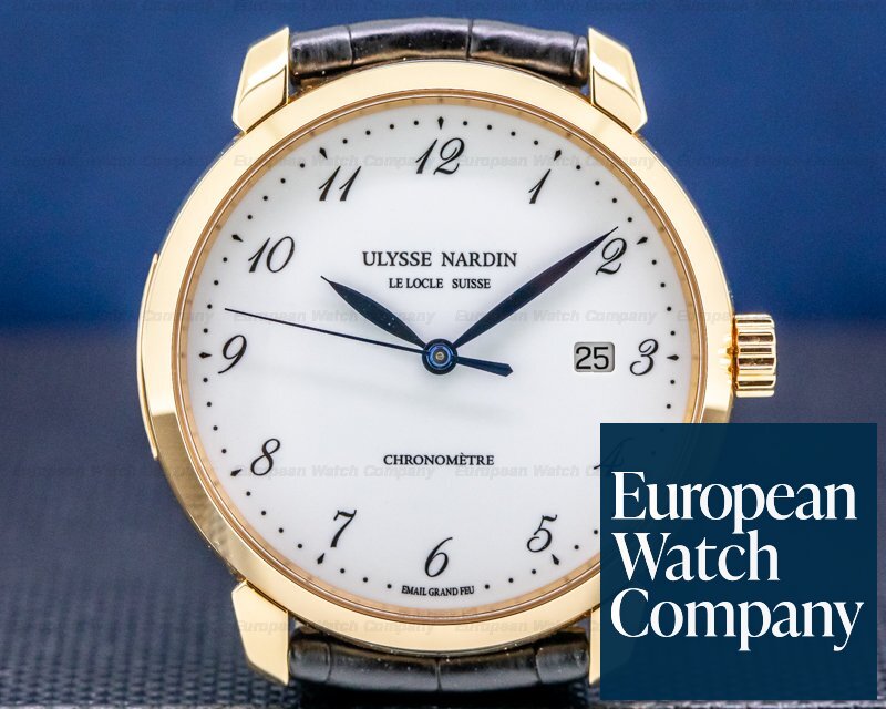 Ulysse Nardin Classico Automatic Chronometre ENAMEL DIAL 18K Rose Gold 40MM Ref. 8152-111-2/5GF 