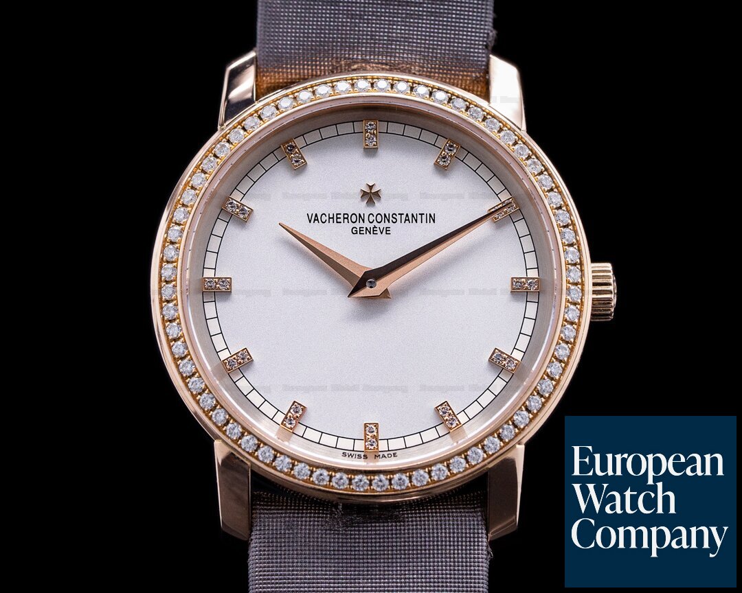 Vacheron Constantin Lady Patrimony Traditionelle 18k Pink Gold / Diamond Bezel Ref. 81558/000R-9600