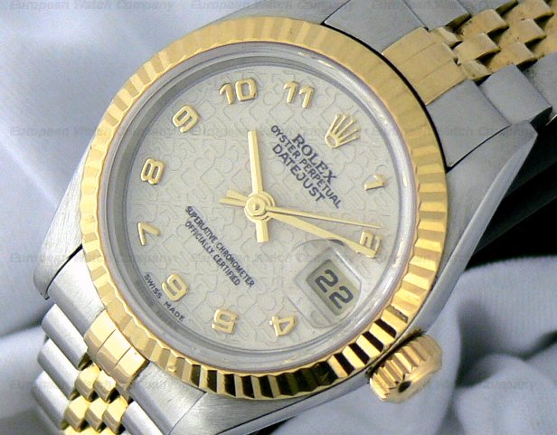 Rolex Ladys Datejust 2T Champagne Jubilee Dial Ref. 79173