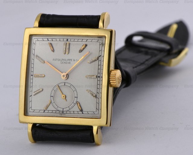 European Watch Company: Patek Philippe Vintage Square 18K Yellow Gold ...