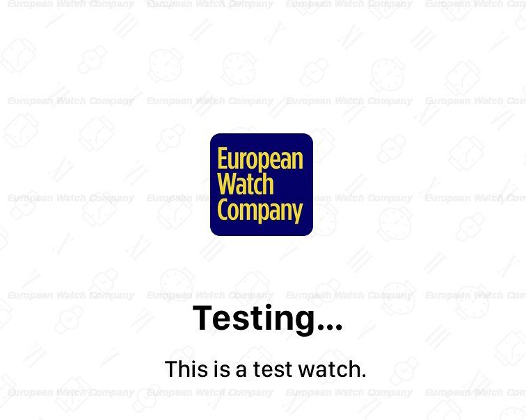TEST THIS IS A TEST WATCH Ref. 1.0.1.0.1