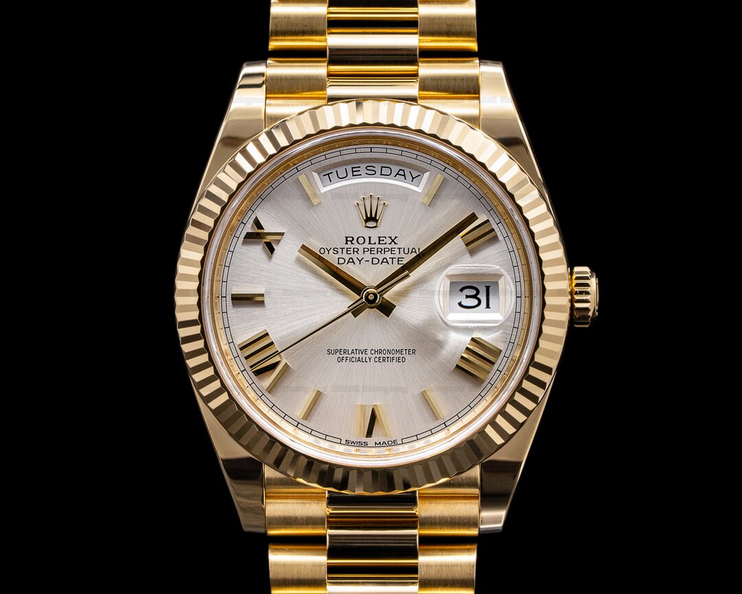 Rolex Day Date 228238 Presidential 18k Yellow Gold with Silver Dial 40MM Ref. 228238