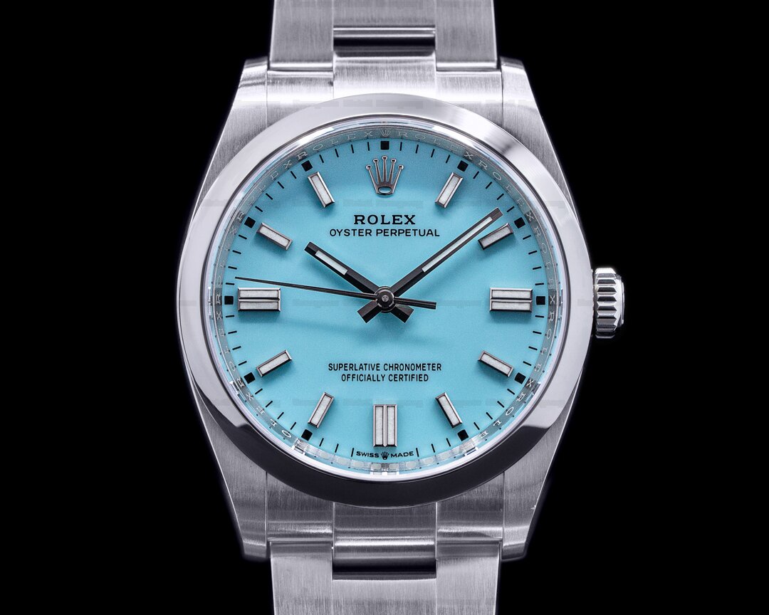 Rolex Oyster Perpetual 126000 36MM SS TURQUOISE BLUE Ref. 126000 “Tiffany”