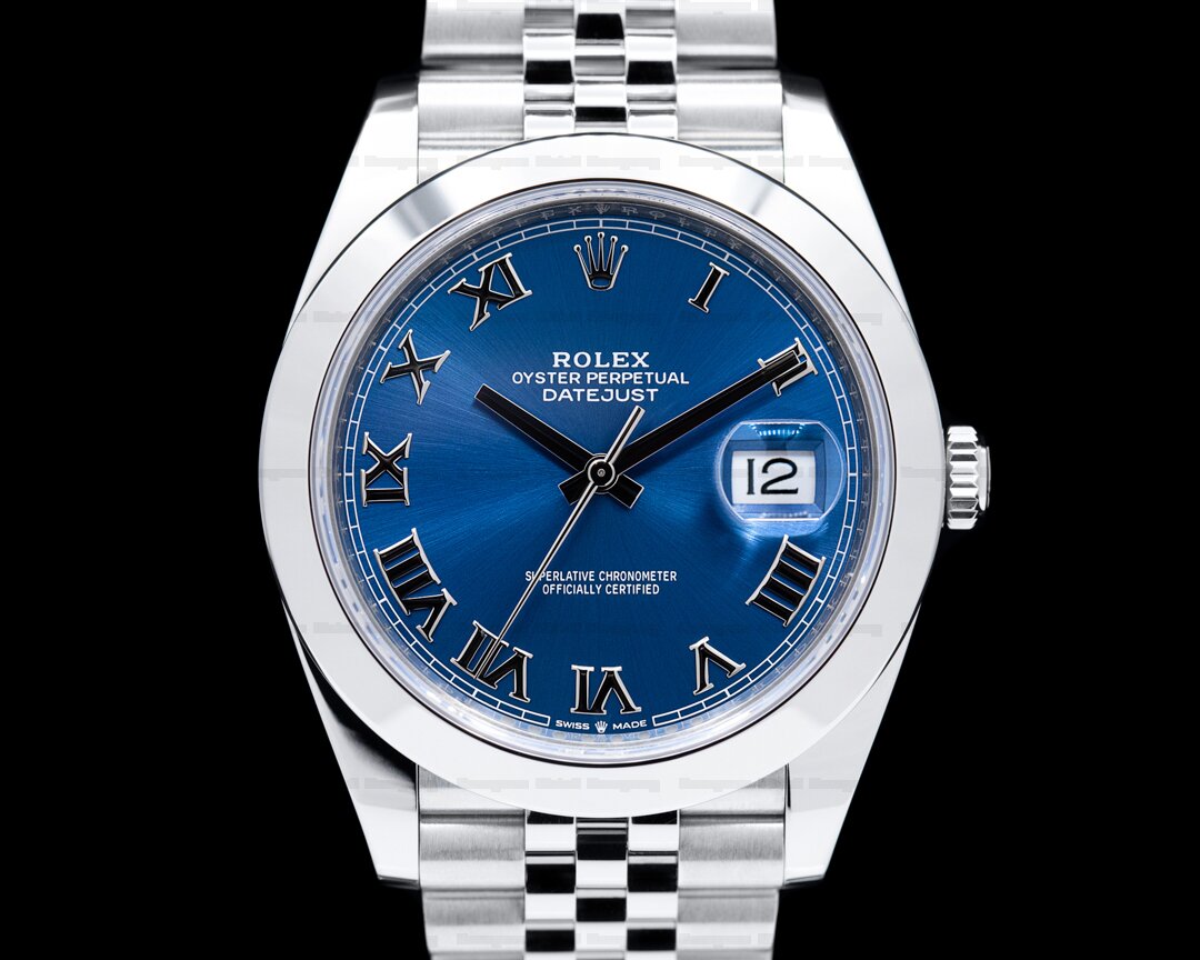 Rolex Datejust 41 Blue Roman Dial SS 2020 Ref. 126300
