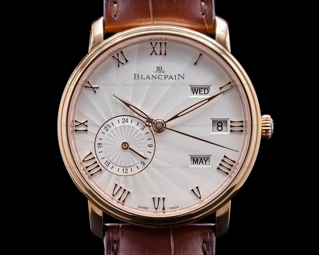 Blancpain Villeret Annual Calendar GMT Silver Dial 18K Rose Gold UNWORN Ref. 6670-3642-55B