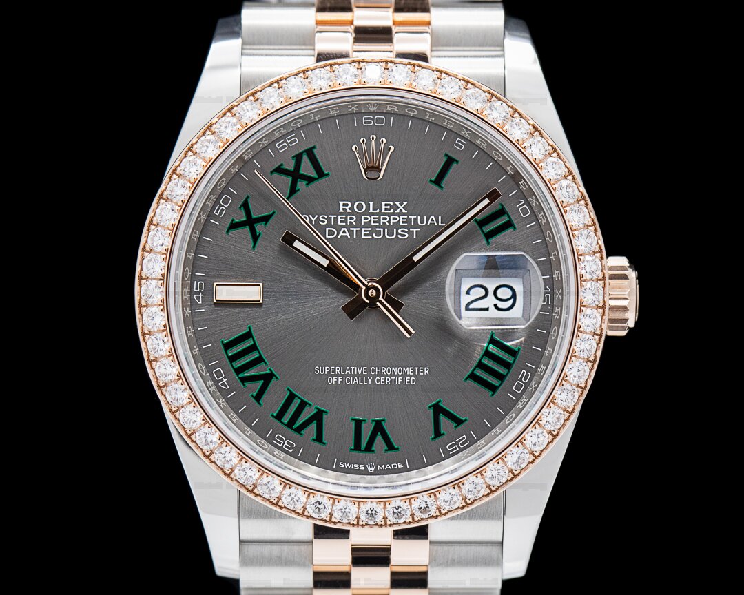 Rolex Datejust 126281 Wimbledon Dial SS/RG Diamonds 2021 Ref. 126281