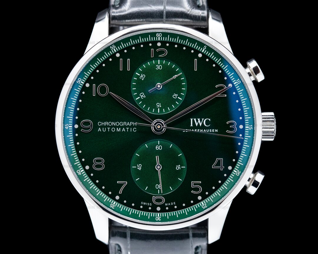 IWC Portuguese Chronograph SS Green Dial 2022 Ref. IW371615