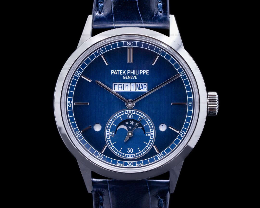 Patek Philippe 5236P In Line Perpetual Calendar Platinum Blue Dial Ref. 5236P-001