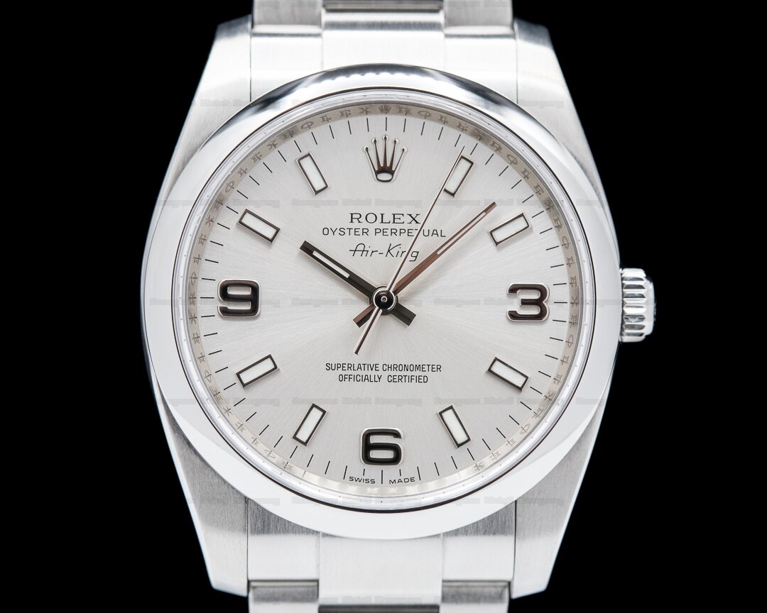 Rolex Oyster Perpetual Silver Dial SS 34mm Ref. 114200