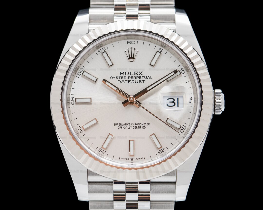 Rolex Datejust 41 Silver Stick Dial SS Jubilee 2021 Ref. 126334