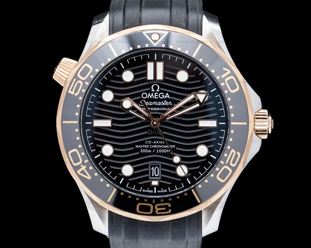 Omega Seamaster Diver 300M Black SS / 18k Rose Gold 2021 Ref. 210.22.42.20.01.002