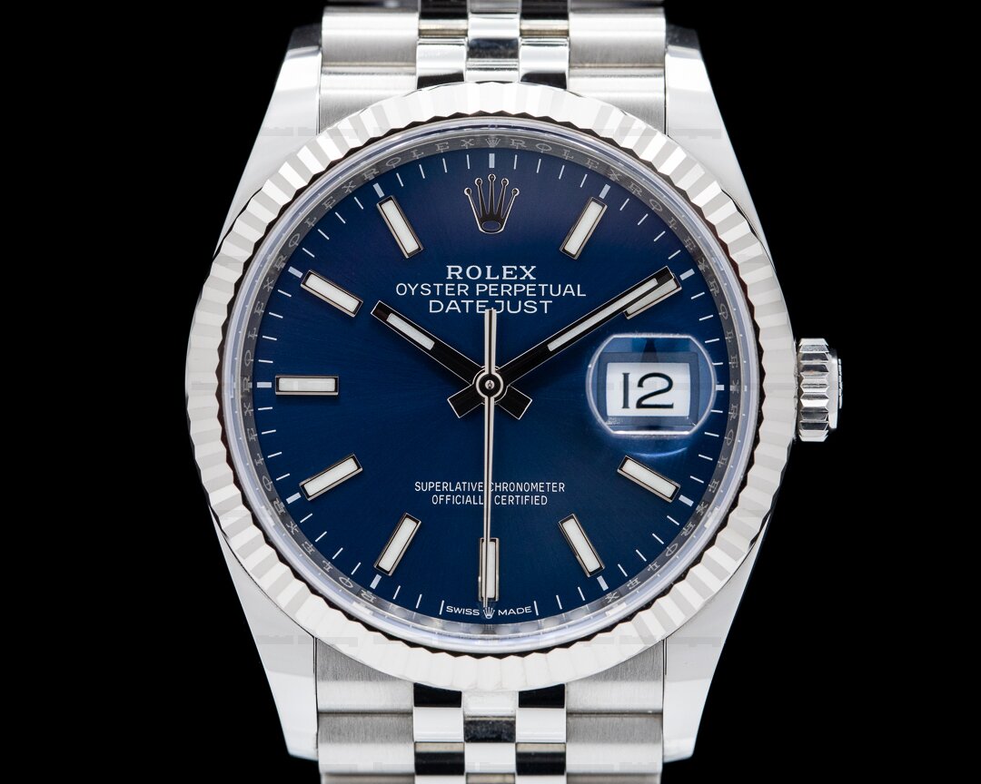 Rolex Datejust Blue Stick Dial / Jubilee Bracelet 2021 Ref. 126234