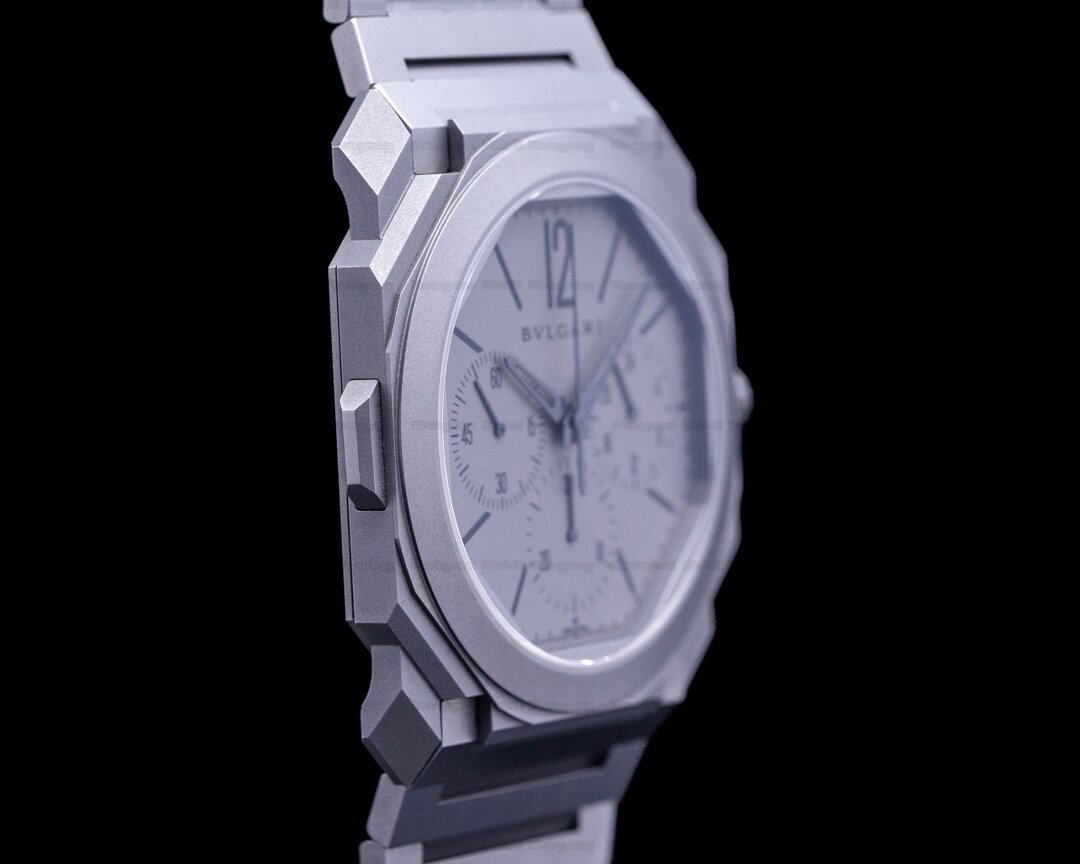 Bulgari Octo Finissimo Chronograph GMT Titanium Grey / Black 42MM Ref. 103068