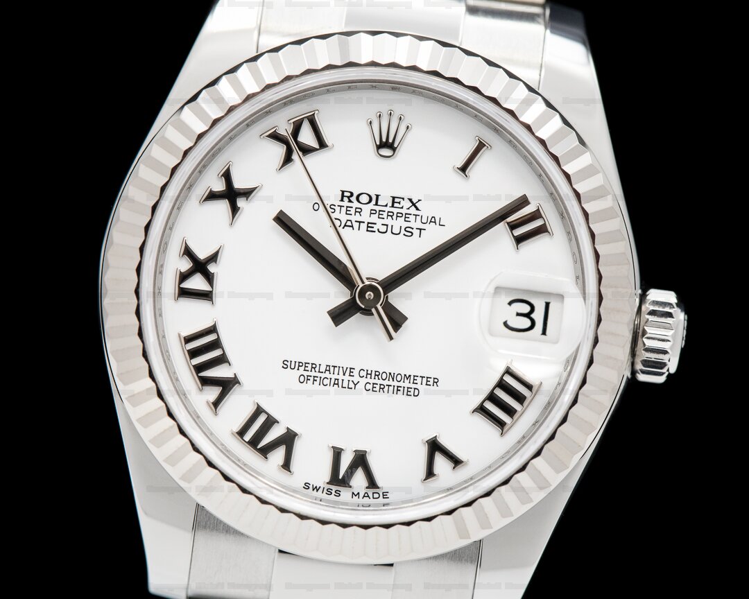 Rolex Datejust Midsize Oyster White Roman Dial 31MM Ref. 178274