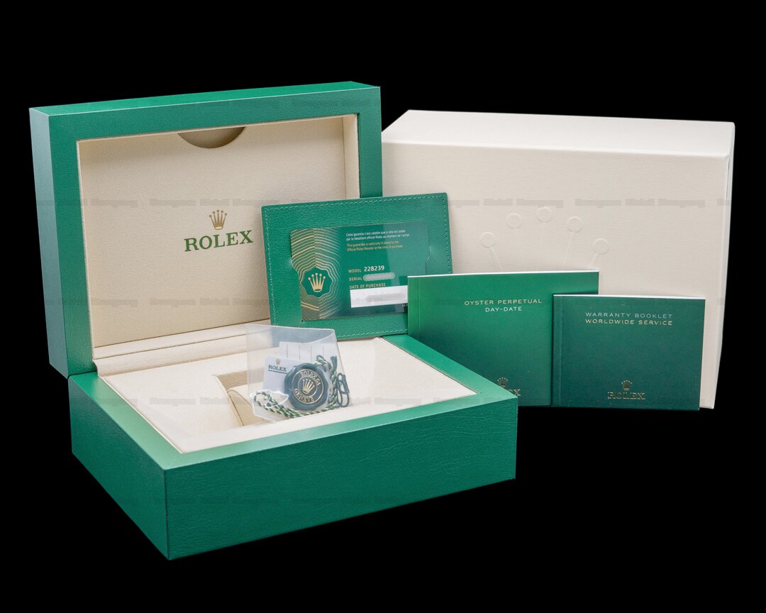 Rolex Day Date 228239 Presidential 18k White Gold Green Dial 40MM Ref. 228239