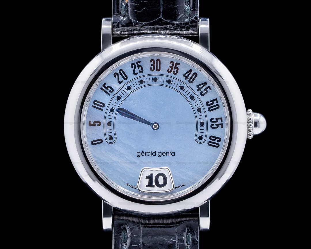 Gerald Genta Retro Classic SS Blue Mother of Pearl Dial Ref. G.3614