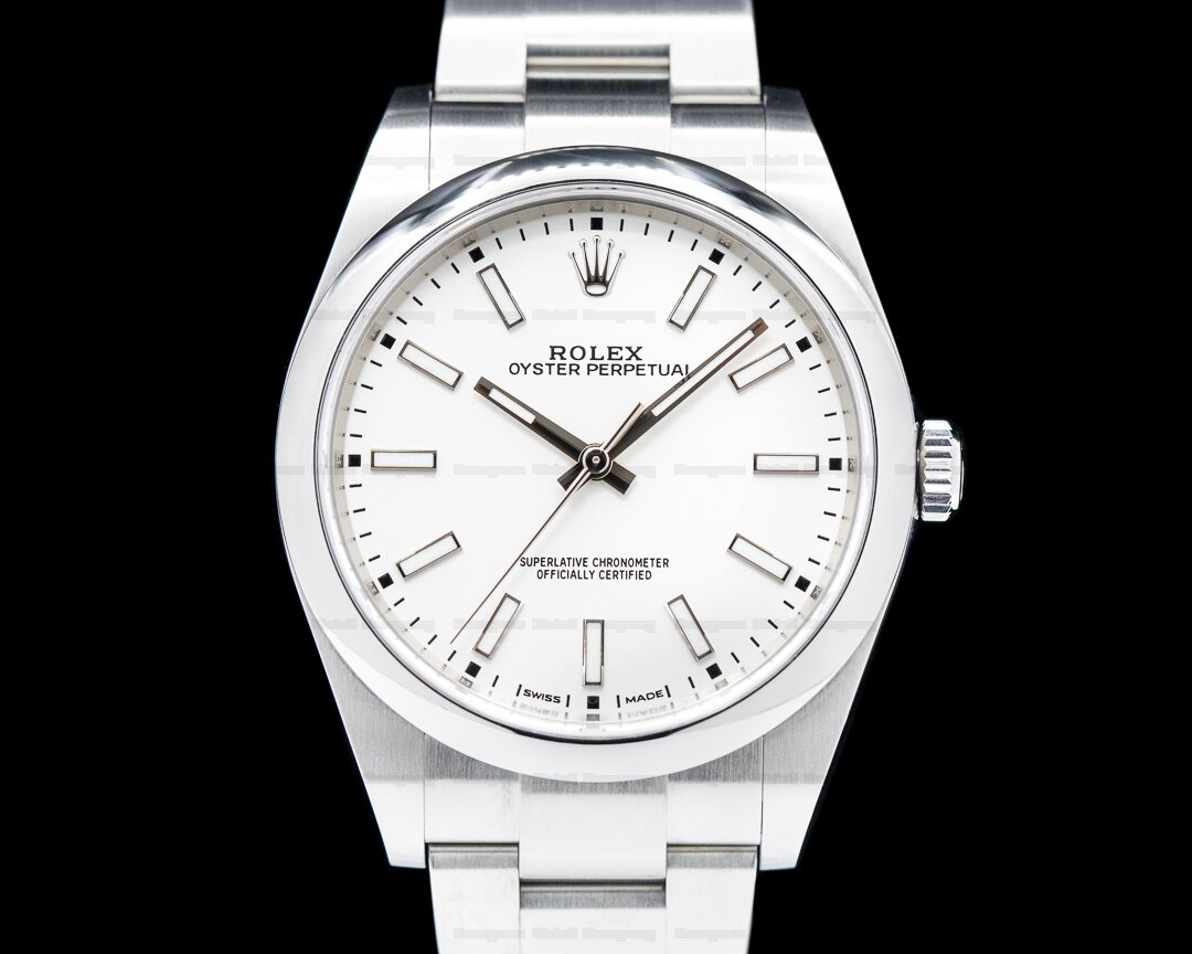 Rolex Oyster Perpetual 114300 SS White Stick Dial 2022 Ref. 114300
