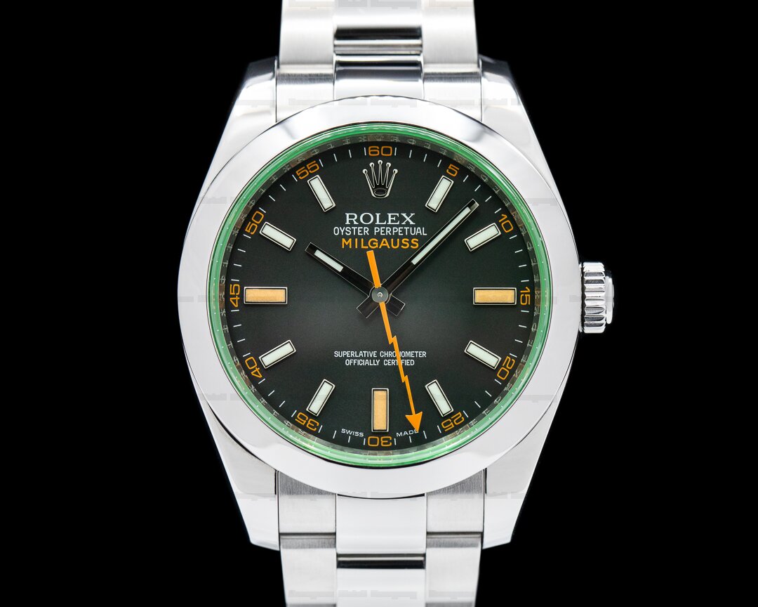 Rolex Milgauss 116400GV Green Crystal Discontinued Ref. 116400GV