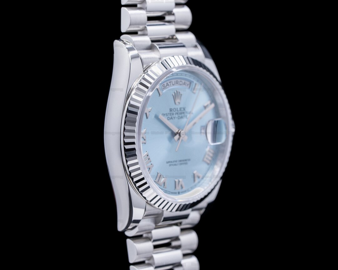 Rolex President 128236 Platinum Ice Blue Roman Dial 2022 Ref. 128236