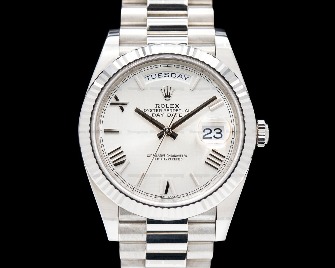 Rolex Day Date 228239 President 18K White Gold Silver Dial 40MM Ref. 228239